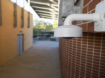 Commercial surveillance camera at a property