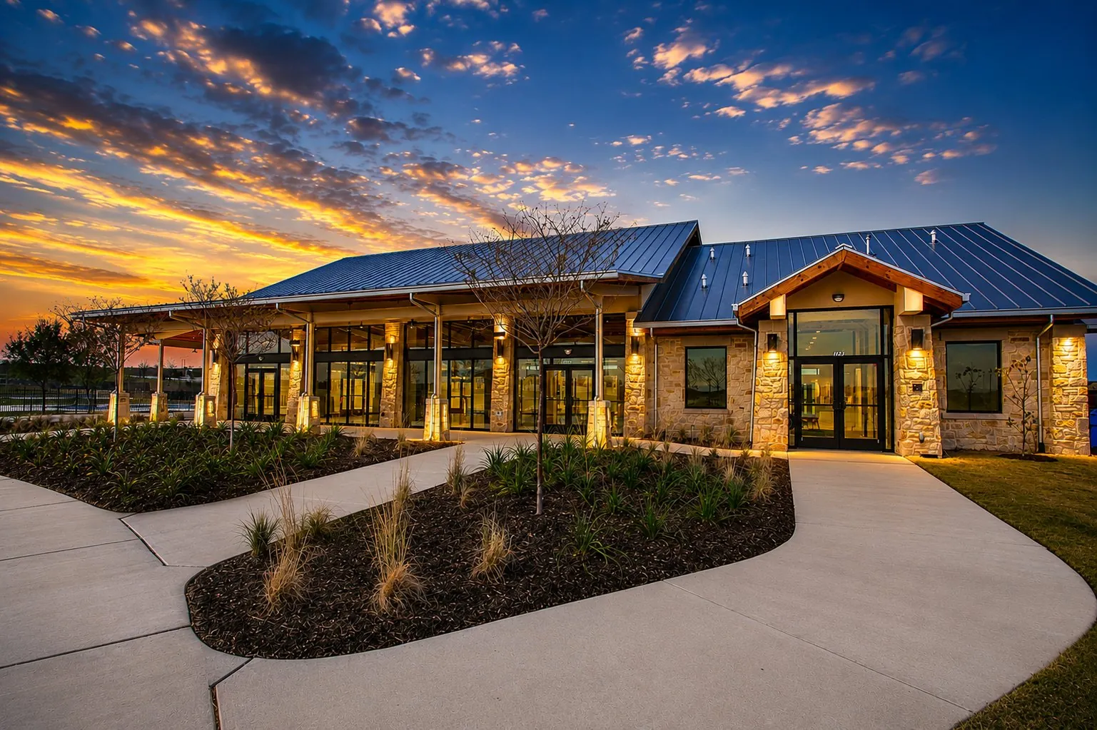 Commercial property with exterior areas for planned camera coverage